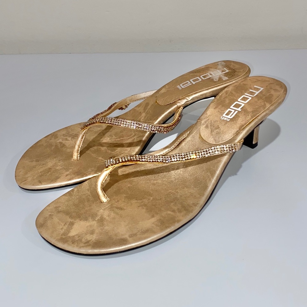 🧡 Moda Spana sparkly high heeled sandals sz 8.5M